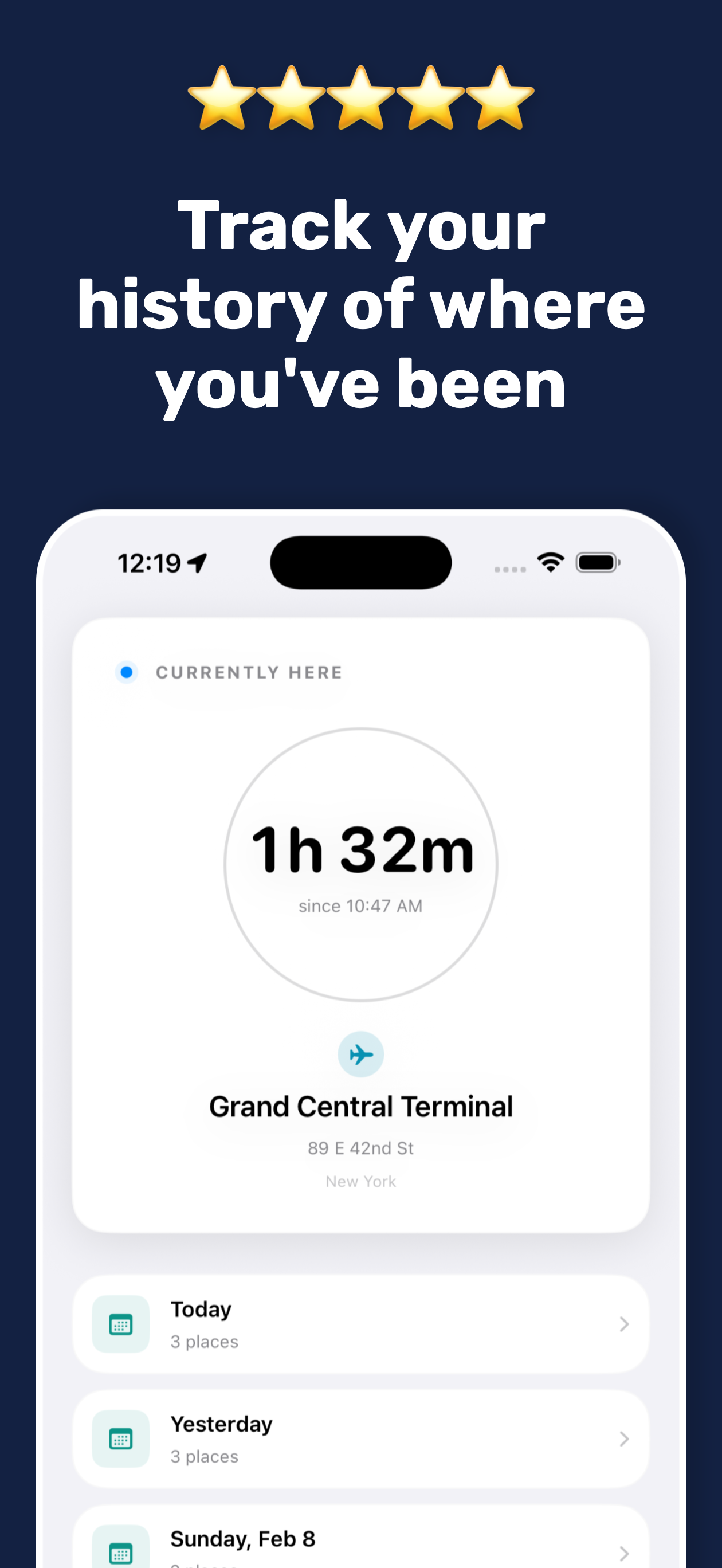 Track your visit history